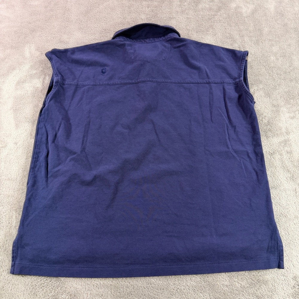 FIGS Tailored Scrubs Top Women Small Navy Pima Cotton Sleeveless Polo W21WW1009 - Picture 4 of 8